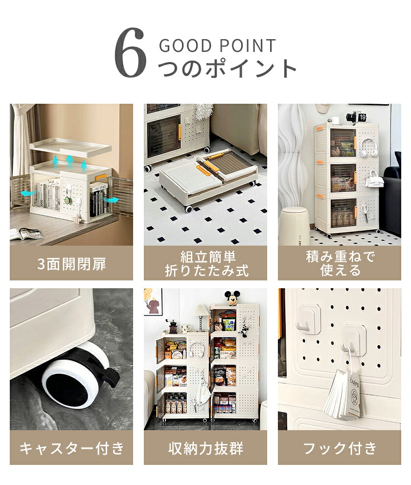 楽天市場】収納ケース 収納ボックス 折りたたみ 3面開閉 前開き