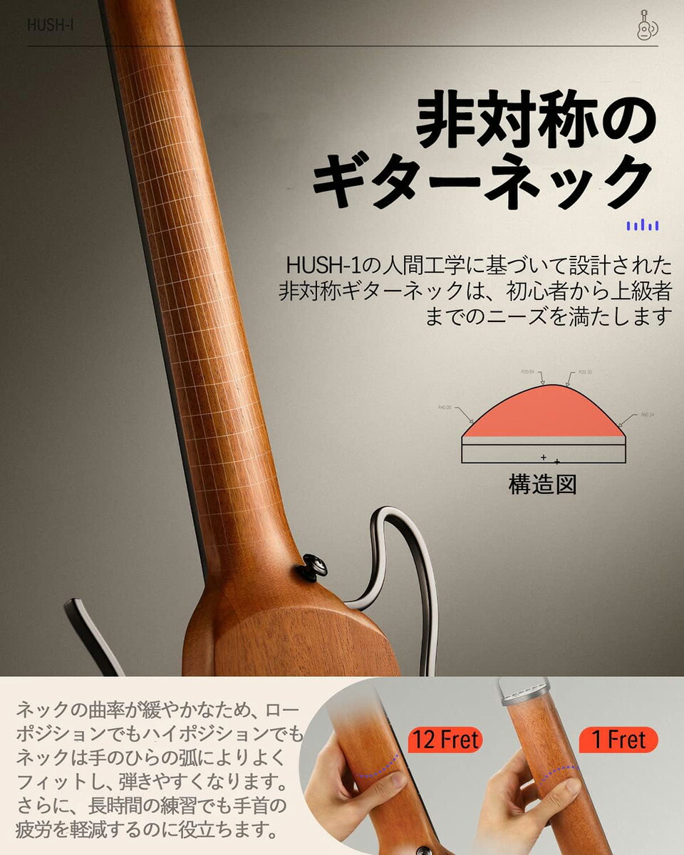 楽天市場】Donner HUSH-I サイレントアコースティックギター 初心者