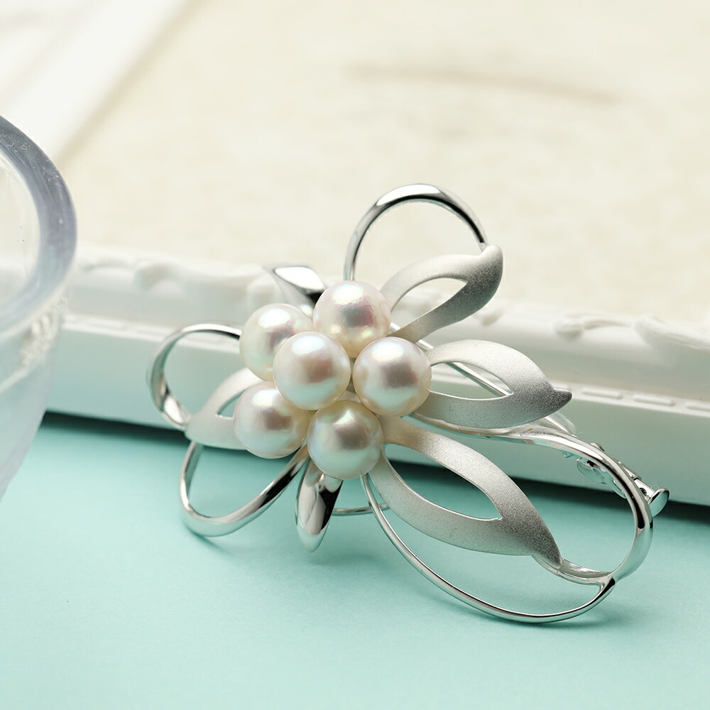 楽天市場】【10%OFF 3/3 20:00より】【本真珠】あこや パール ブローチ