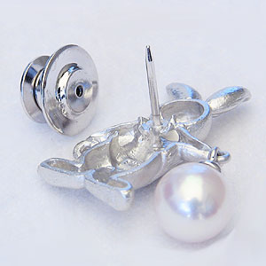 楽天市場】うさぎ パール ブローチ 真珠ブローチ ピンズ ピンブローチ