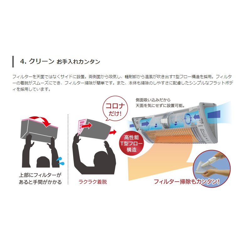 楽天市場】コロナ 電気暖房機 CHK-C126A ウォーヒート : しあわせ設備