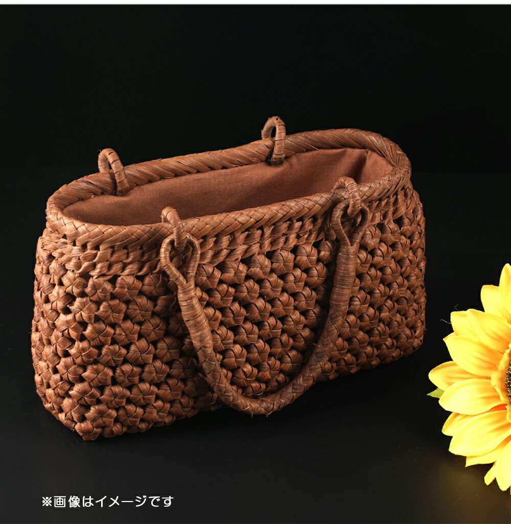 楽天市場】『楽天1位獲得』職人手作り 六角花編み 山葡萄かごバッグ 綿