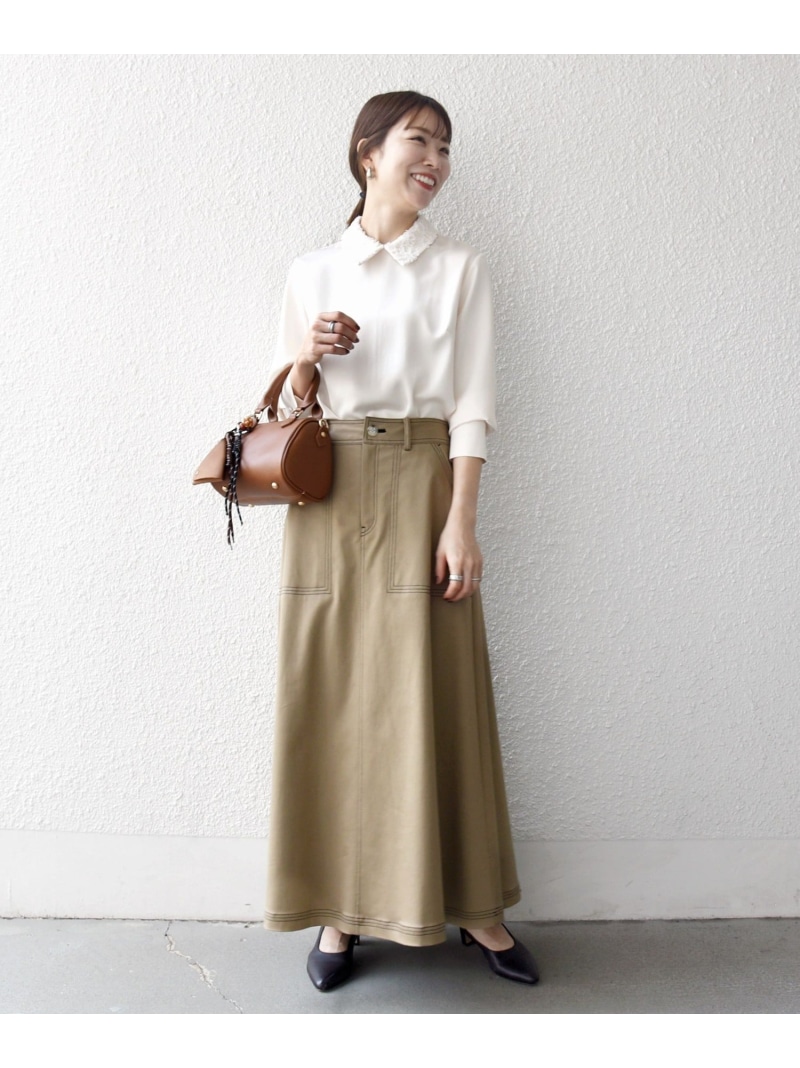 楽天市場】SHIPS any:＜洗濯機可能＞サテン レースカラー ブラウス