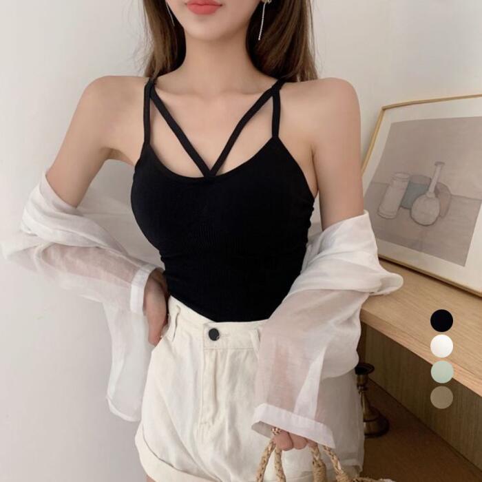 楽天市場】 クロスストラップ キャミソール レディース オールシーズン