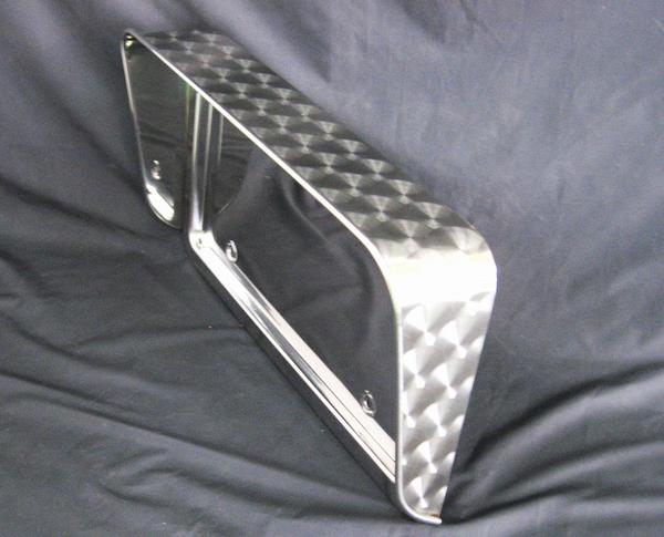 楽天市場】大型車用ナンバー枠◇丸棒・バイザー付 ウロコ◇ステンレス