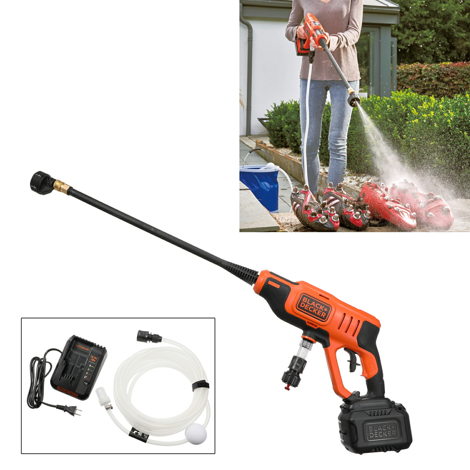 楽天市場】高圧洗浄機 BCPC18D1 ブラック&デッカー BLACK + DECKER