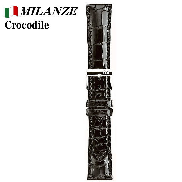 6536#18mm-16mmダークアッシュ☆本物クロコダイル腕時計用ベルト 6536