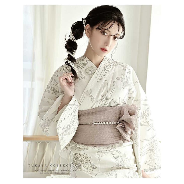 楽天市場】【10％OFFクーポン！配布中！】Ryuyu 浴衣 百合 白浴衣 大人