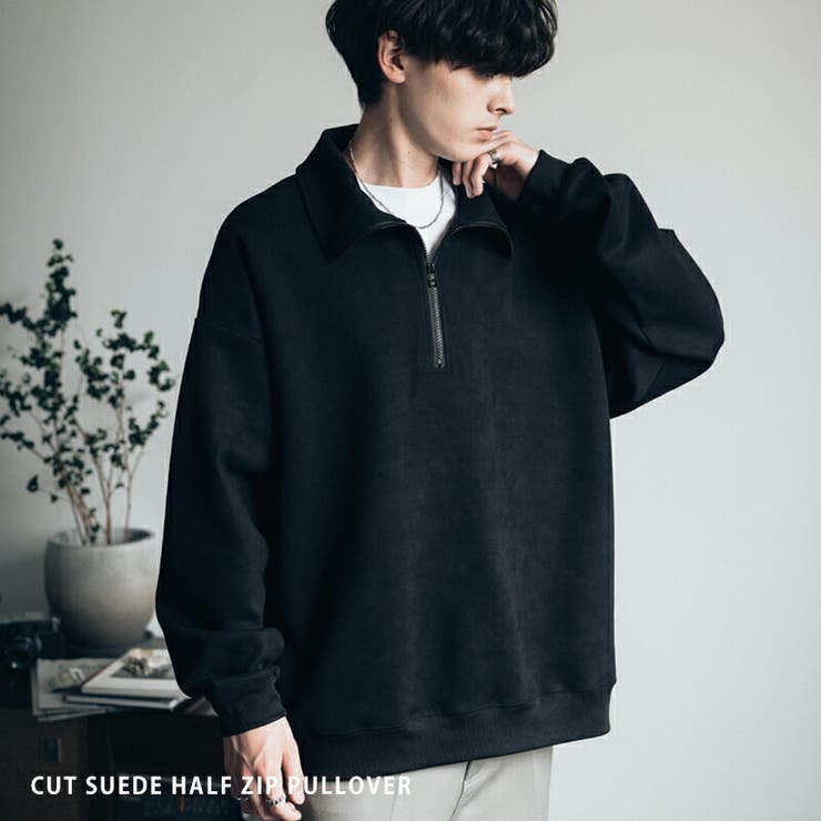 楽天市場】Rocky Monroe ハーフジップ トレーナー フェイクスエード