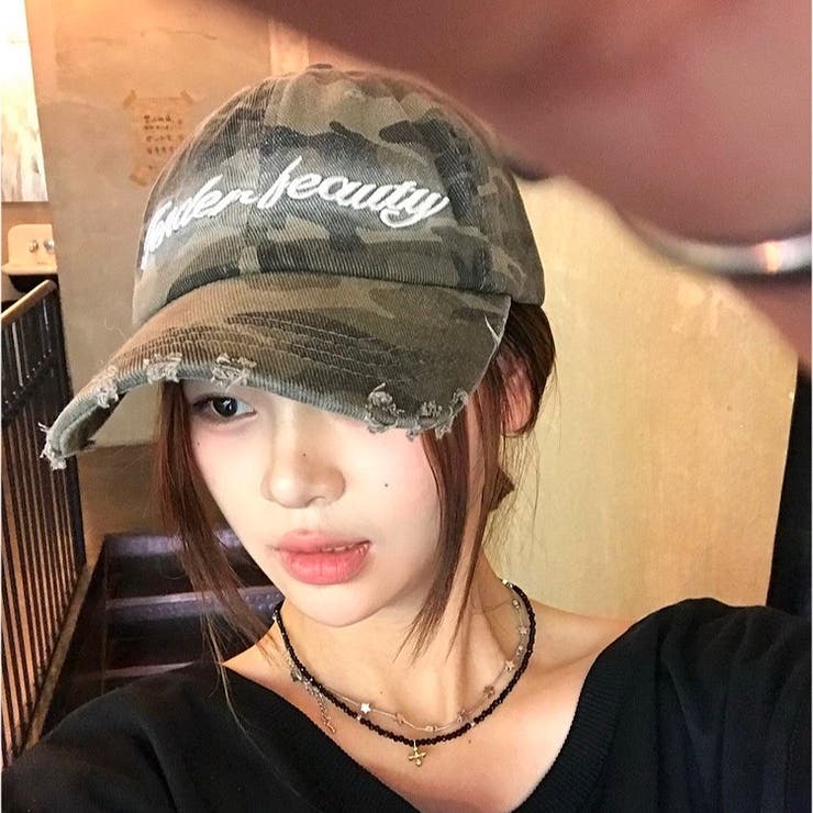楽天市場】SHEENA 迷彩柄刺しゅうロゴダメージキャップ 帽子 : SHOPLIST