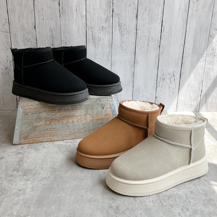 楽天市場】Noubel Voug Relax 厚底 プラットフォーム ミニ丈ムートン風