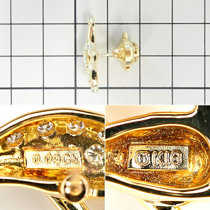 楽天市場】☆3/6 ミキモト ダイヤモンド ピンブローチ 0.09ct K18