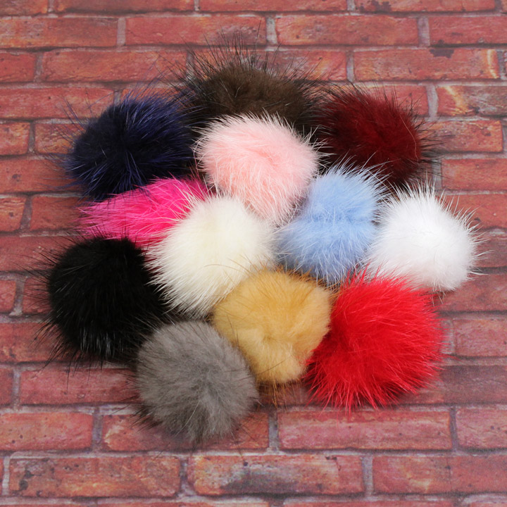 楽天市場】ビーズ ファー ミンクボールカン付き 40mm ｜ビーズ パーツ