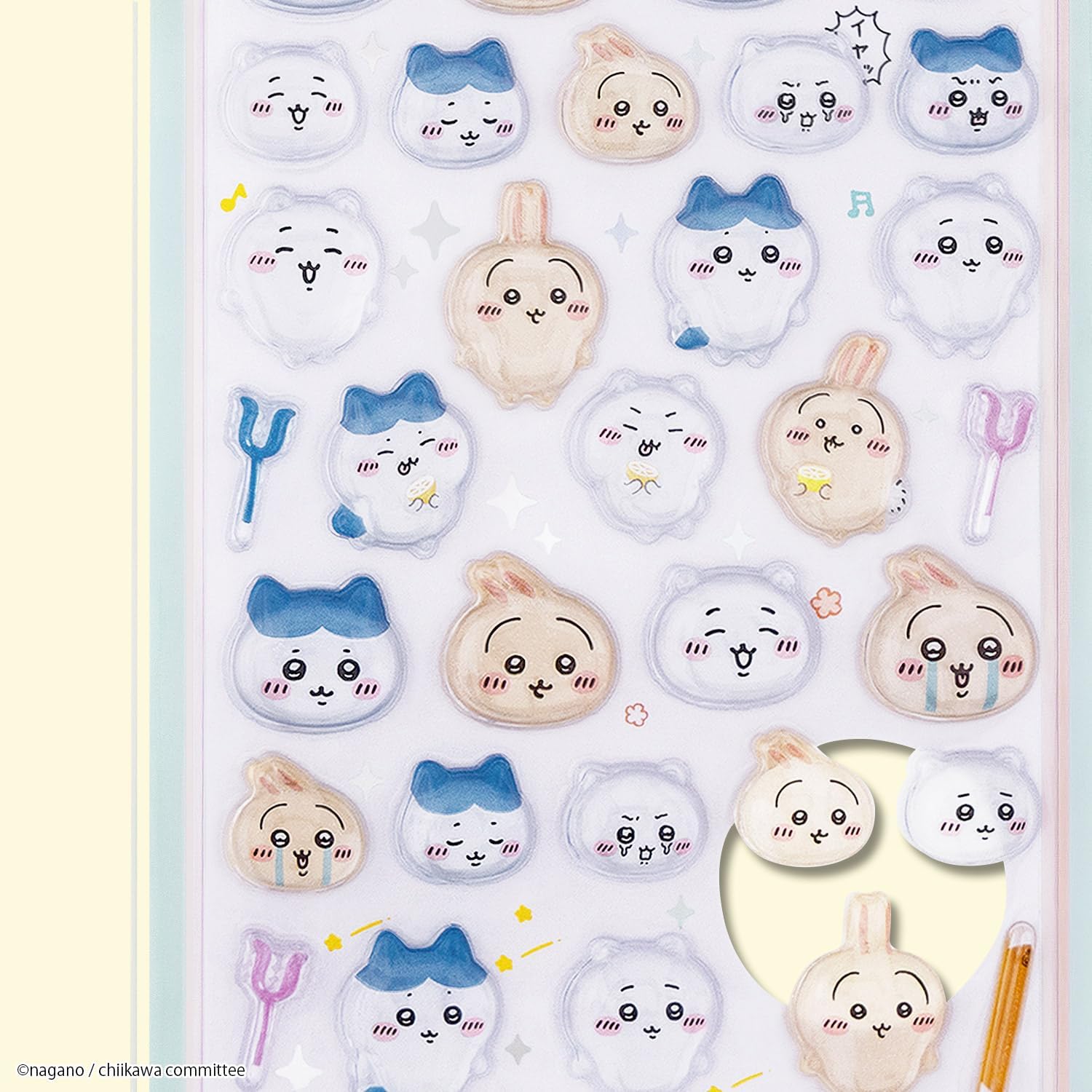 楽天市場】3匹 ちいかわ シール ちいかわ × ハチワレ × うさぎ