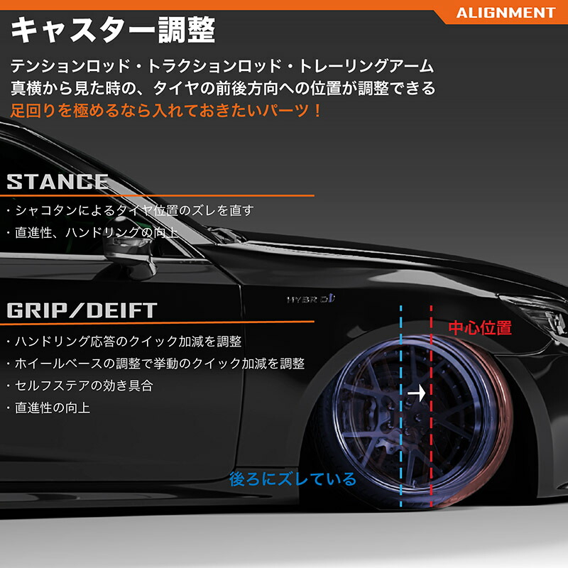 楽天市場】車検OK 30 アルファード 調整式 ピロ アッパー アーム リア