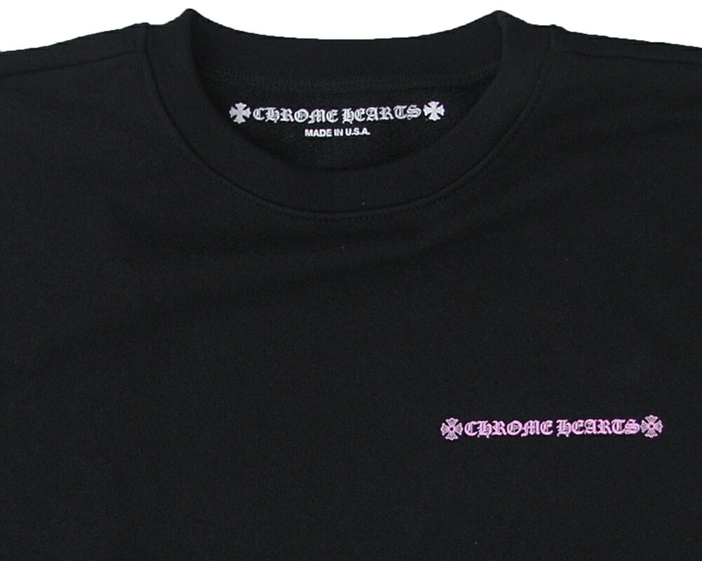 楽天市場】CHROME HEARTS SWEAT SHIRT FLORAL CROSS BLACK / PINK
