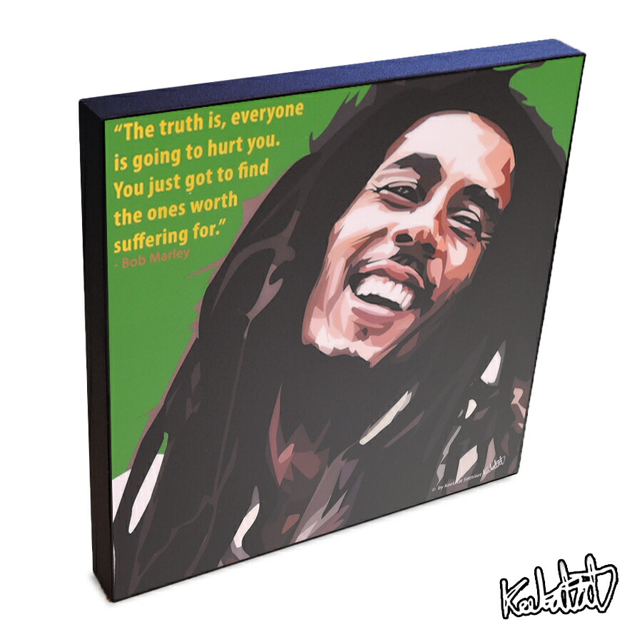 楽天市場】ポップアートフレーム Bob Marley ボブ・マーリー2 KEETATAT