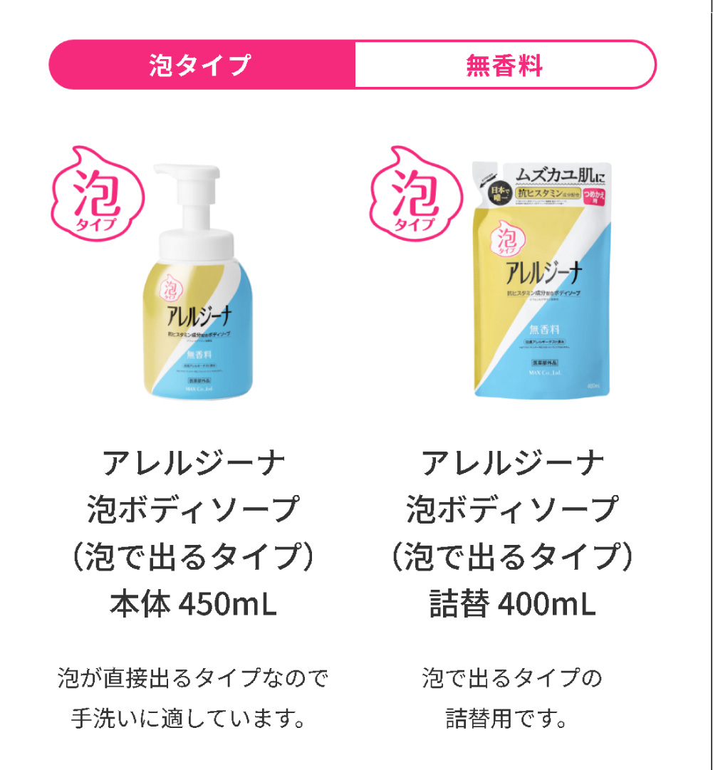 楽天市場】【アレルジーナ ボディソープ】ムズカユ肌に 抗ヒスタミン