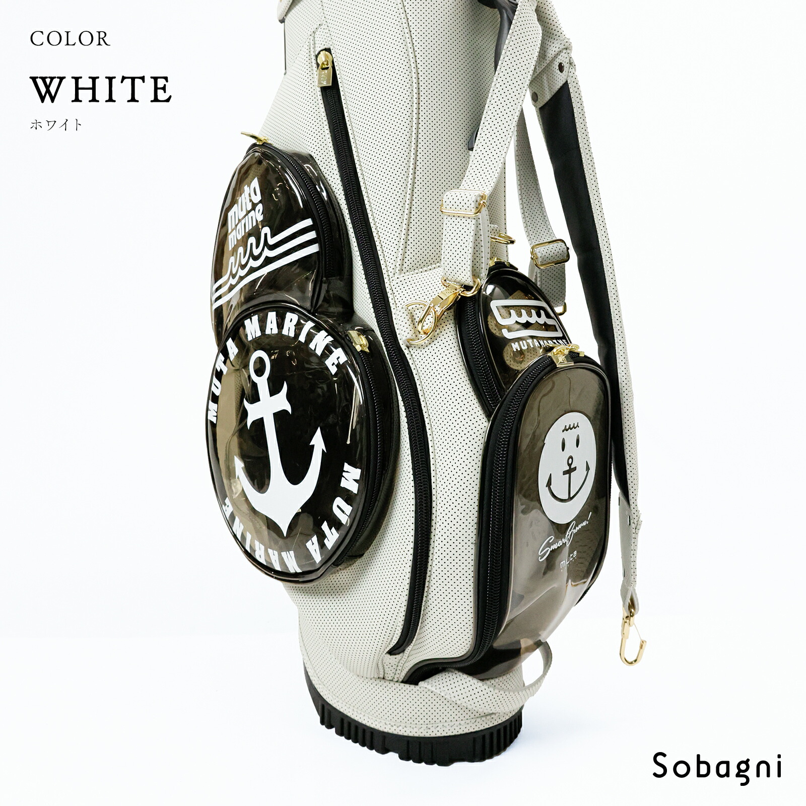 楽天市場】muta marine ムータ ゴルフバッグ 8.5インチパンチング合皮