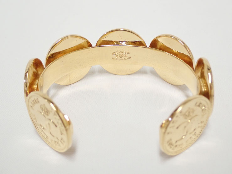 楽天市場】CHANEL/シャネル ヴィンテージ バングル GP ゴールド ココ