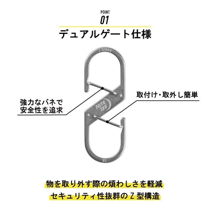 楽天市場】ナイトアイズ カラビナ おしゃれ Z型 S字カラビナ カラビナ