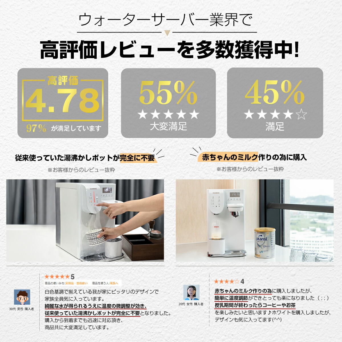 楽天市場】ウォーターサーバー 水素水生成器 卓上 小型 水道水