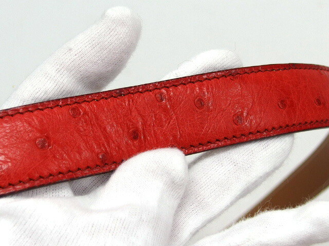 楽天市場】エルメス ミニコンスタンス リバーシブル ベルト 赤/茶