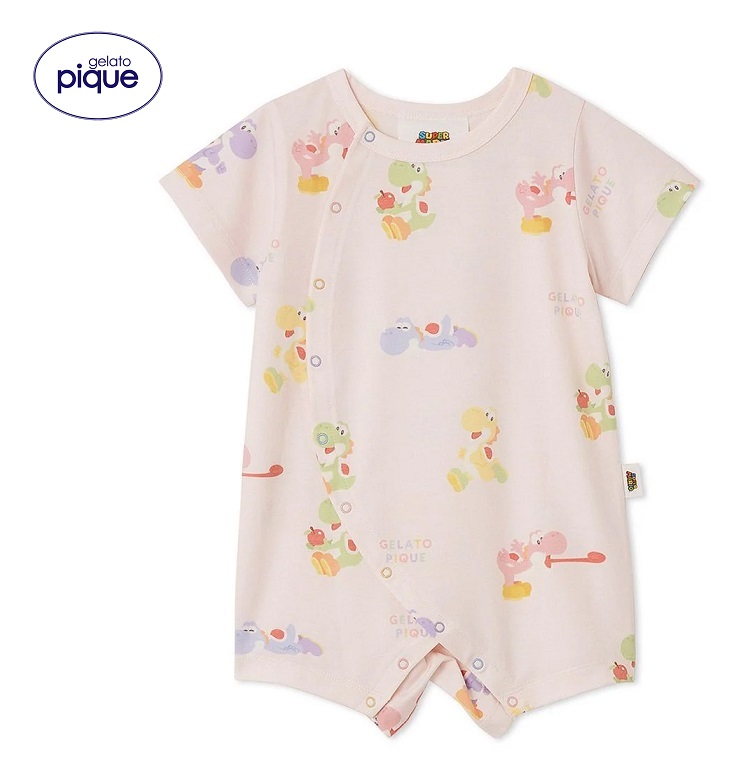 ジェラートピケ ヨッシー ロンパース 70サイズ マリオ 大人気商品 楽天