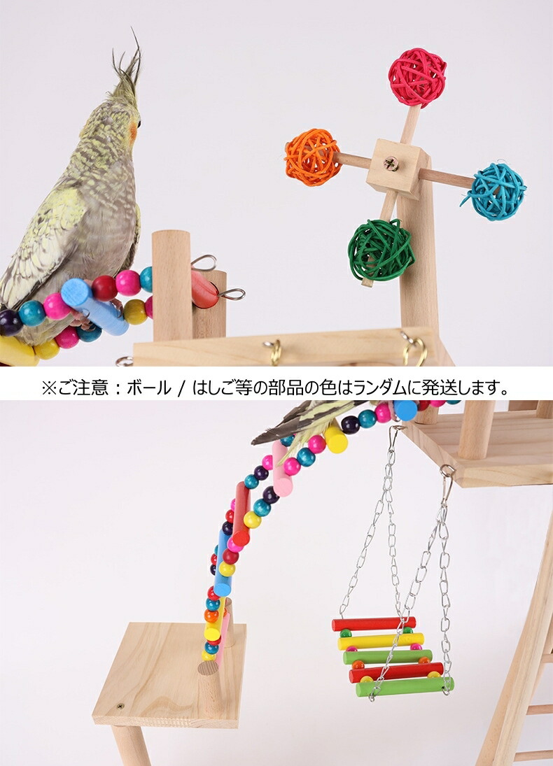 楽天市場】インコ 遊び場 三層 バード アスレチック 玩具 スタンド