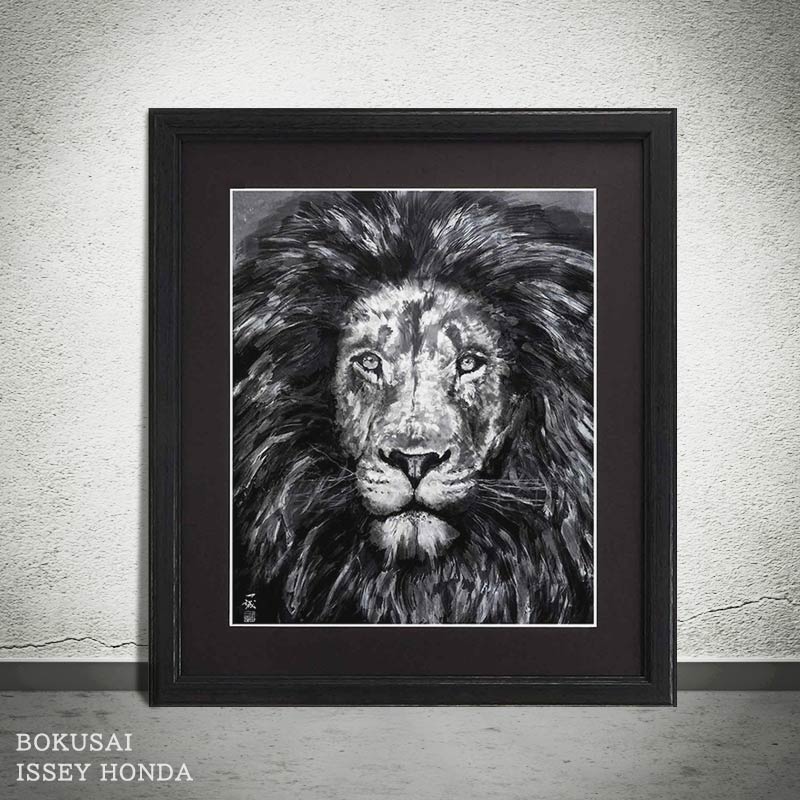 楽天市場】本田一誠【風格】獅子画 ライオン 厄除け 邪気払い