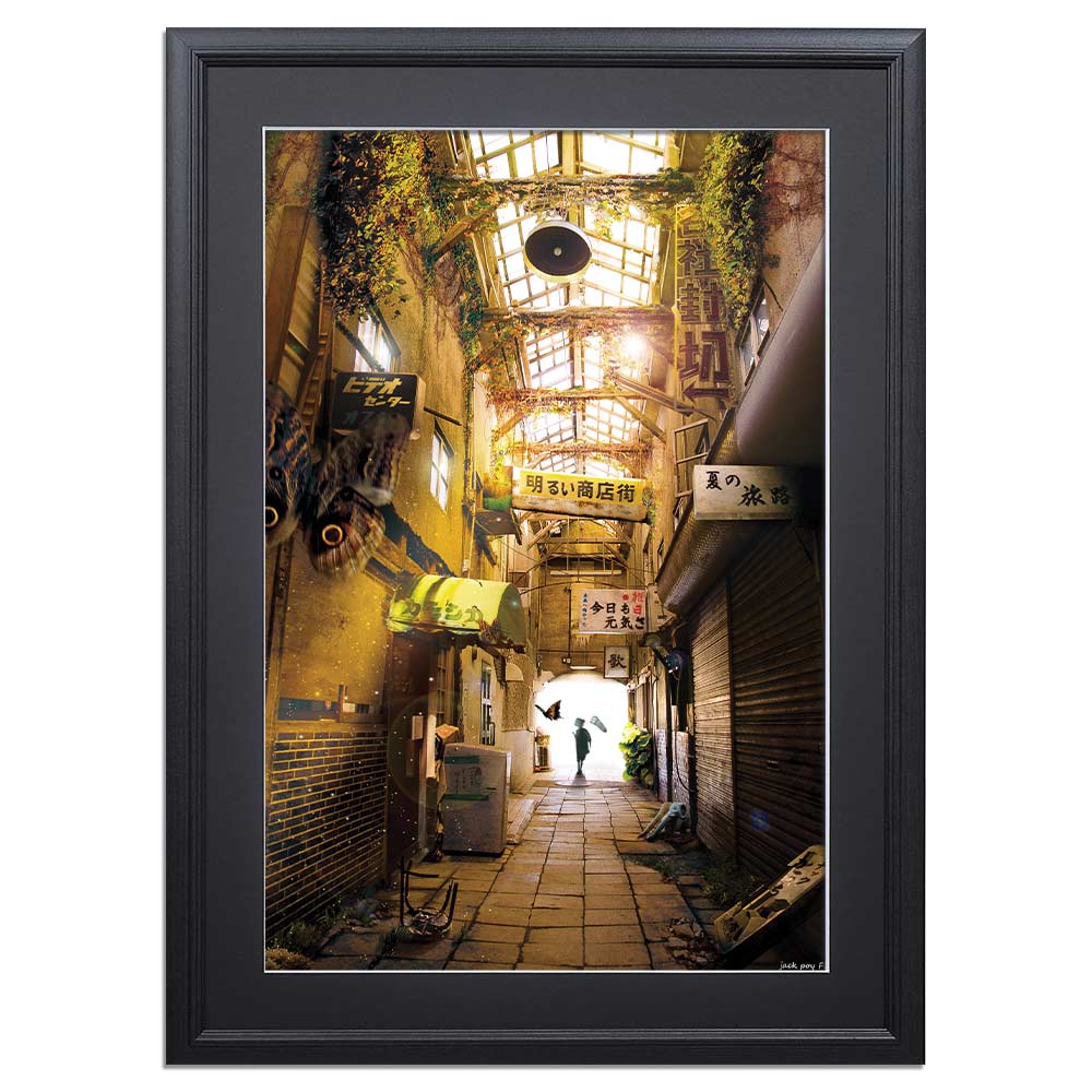 楽天市場】ポスター フレーム付き「明るい商店街」四日市駅前 三和商店