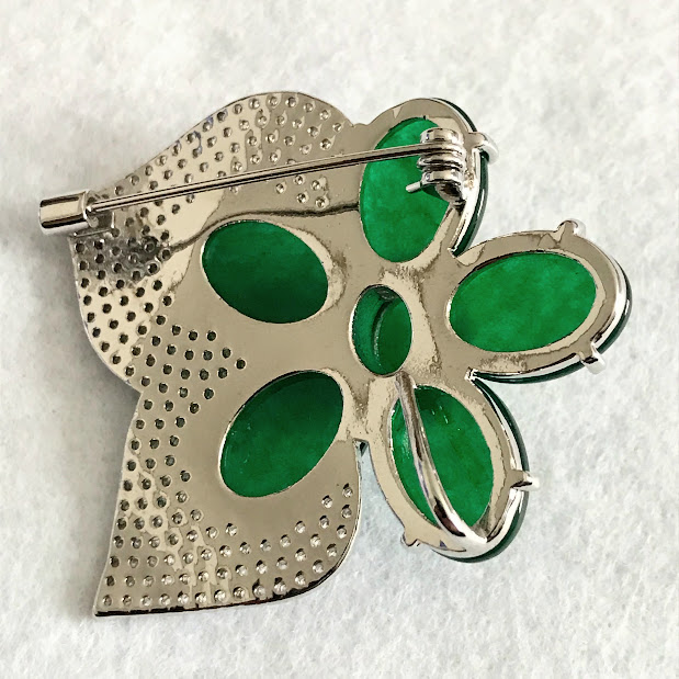 楽天市場】翡翠 ブローチ おしゃれ ひすい 葉 人気 上品 プレゼント