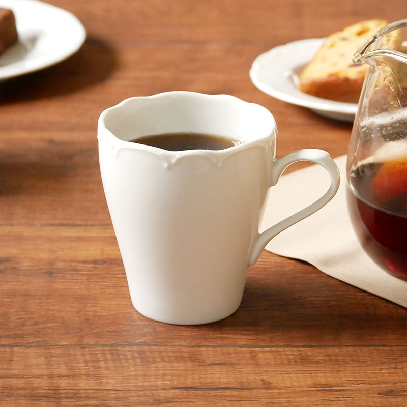 楽天市場】マグカップ 320cc クラシックレリーフ ホワイトマグ カップ