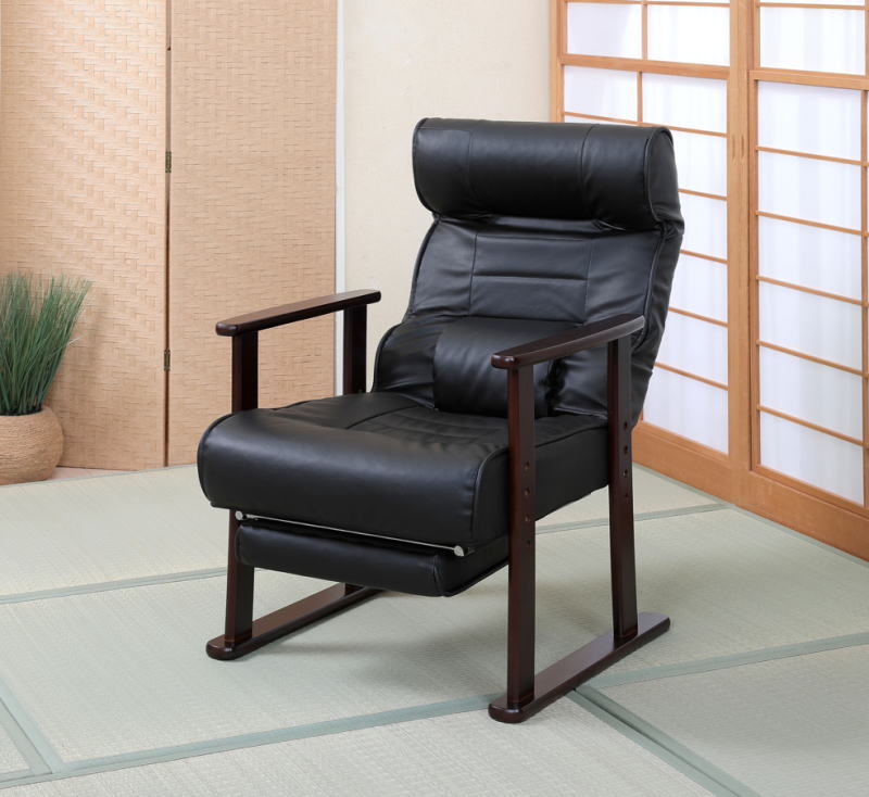 楽天市場】高座椅子 木製 フットレスト オットマン 高さ調整 肘掛け