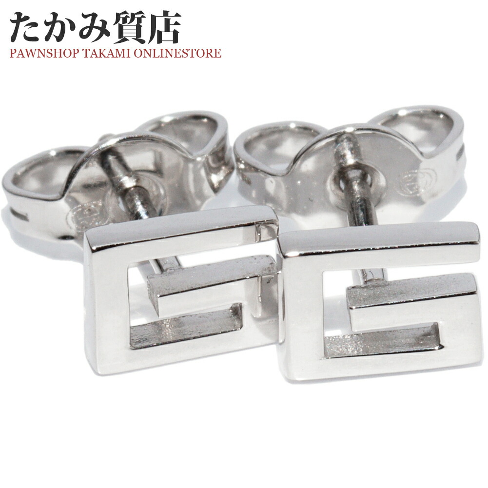 楽天市場】グッチ ピアス K18WG Gロゴ ピアス : たかみ質店楽天市場店