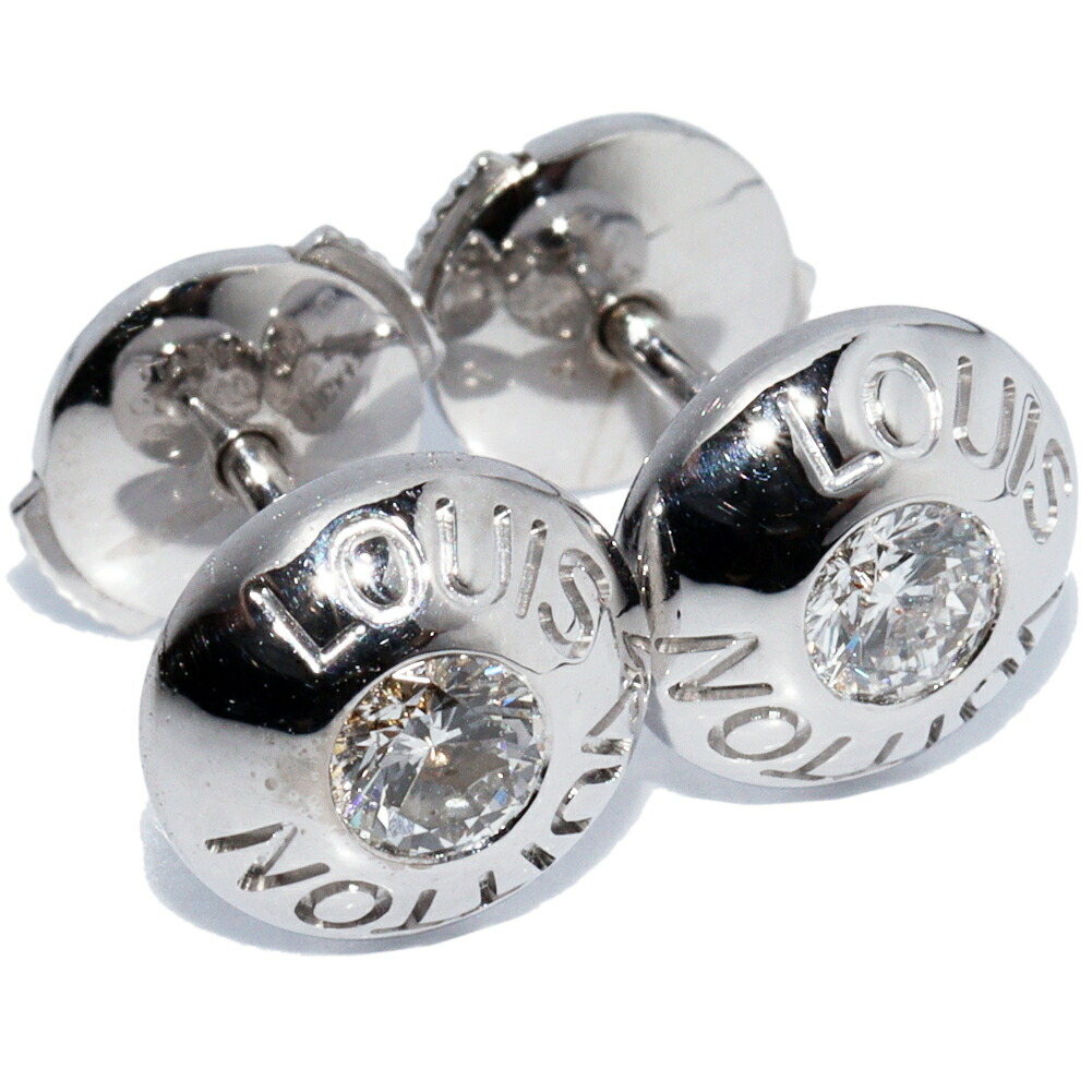 楽天市場】ルイヴィトン ピアス K18WG ダイヤ2P ピュス ドレイユ