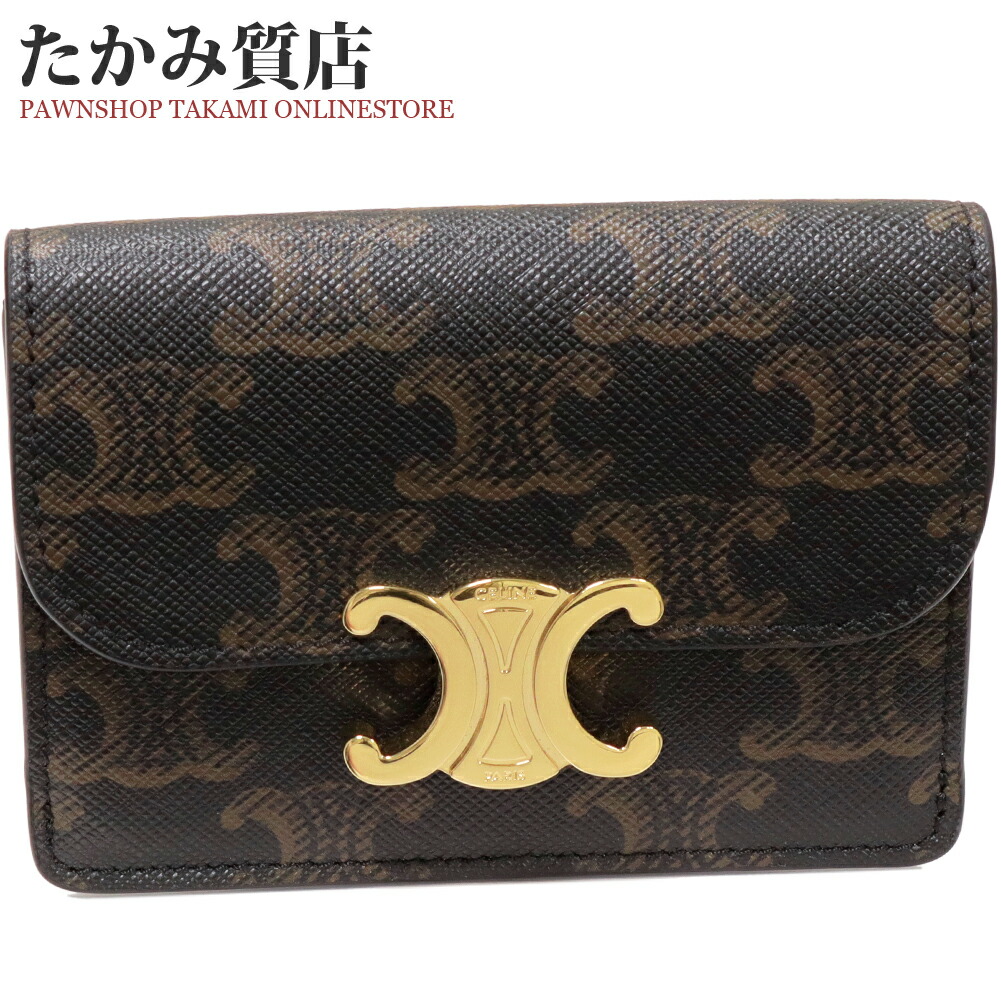 楽天市場】セリーヌ カードケース パスケース トリオンフ フラップ付