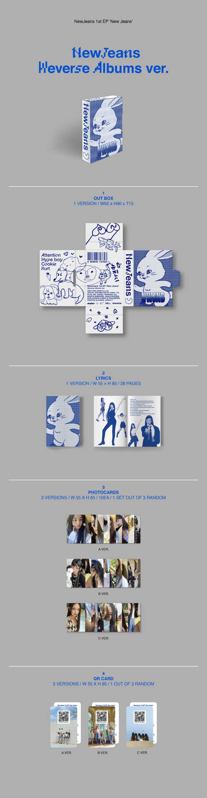 楽天市場】【8/8 韓国発売】【予約販売】NewJeans ニュージーンズ 1ST