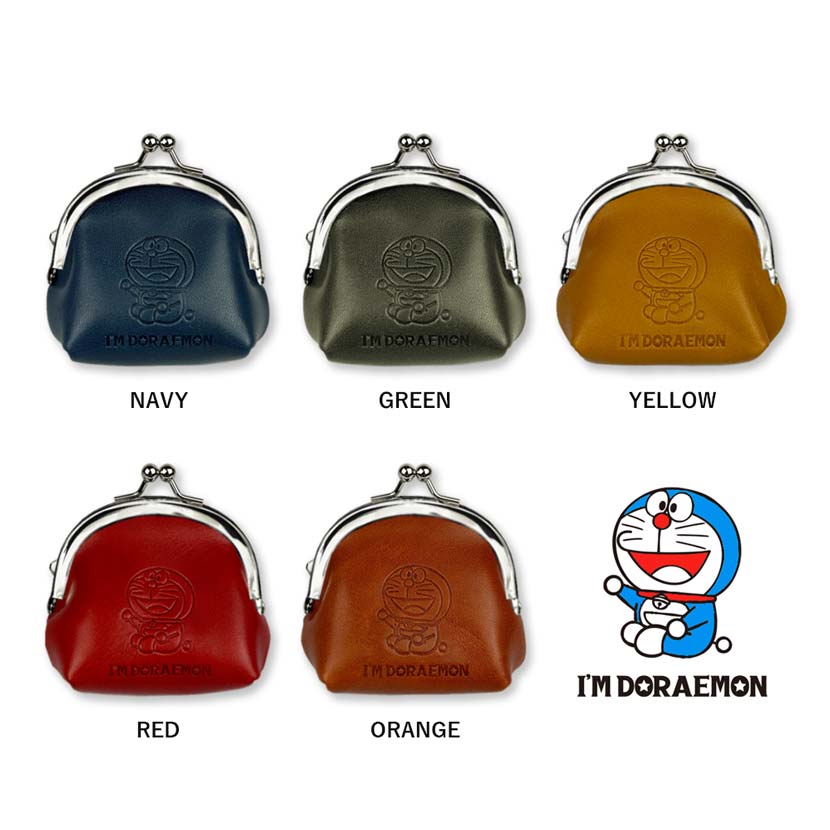 楽天市場】【全5色】日本製 栃木レザー 本革 ドラえもん がま口型