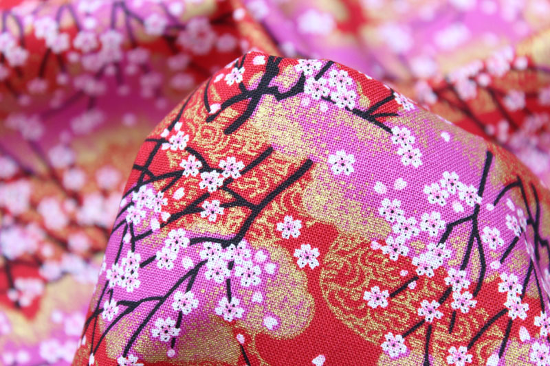 楽天市場】金彩桜霞文様 【布地 生地 和柄】【MT 45000-68】 : 布の