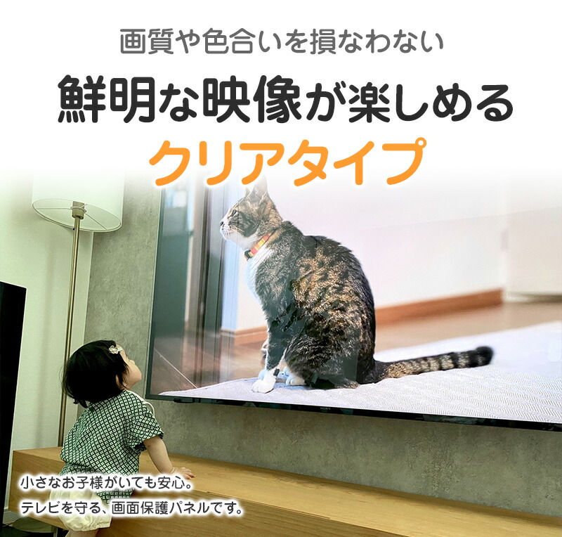 楽天市場】有機ELテレビ保護パネル 65インチ 65型 クリアパネル 固定