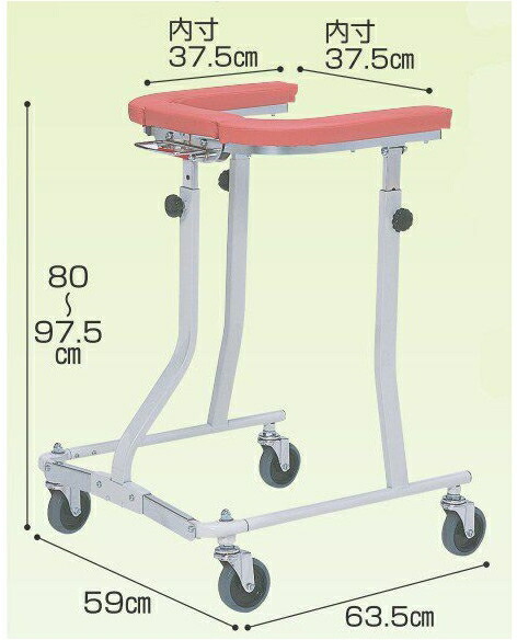 楽天市場】歩行器 介護 折りたたみ式歩行車 四輪自在 TY157F 日進医療