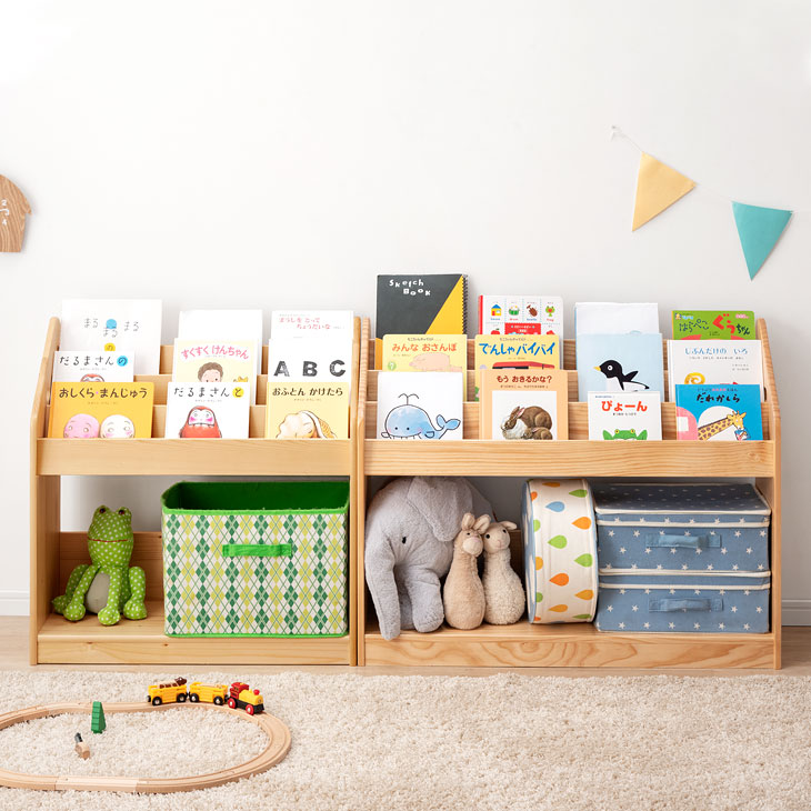 楽天市場】【正午~クーポン5％引】 現役ママが考えた絵本ラック 幅90