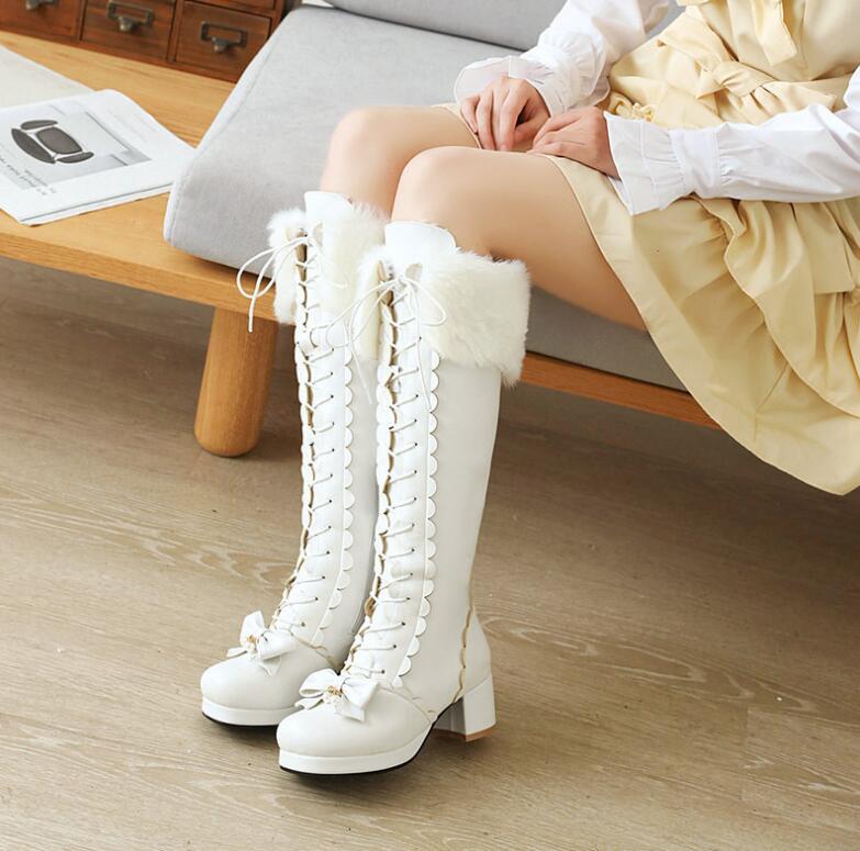 楽天市場】レディースブーツ ロングブーツ ジョッキーブーツ ファー