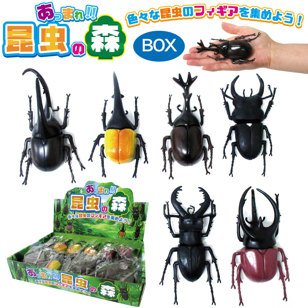 楽天市場】あつまれ！！昆虫の森 6種アソート 24個入りBOX リアル