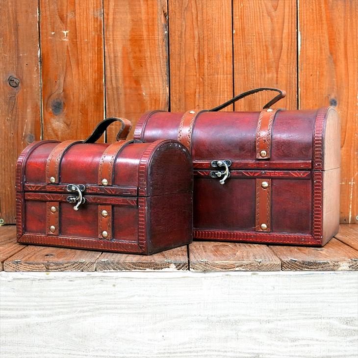 楽天市場】アメリカン雑貨 トレジャーボックス 宝箱 アンティーク