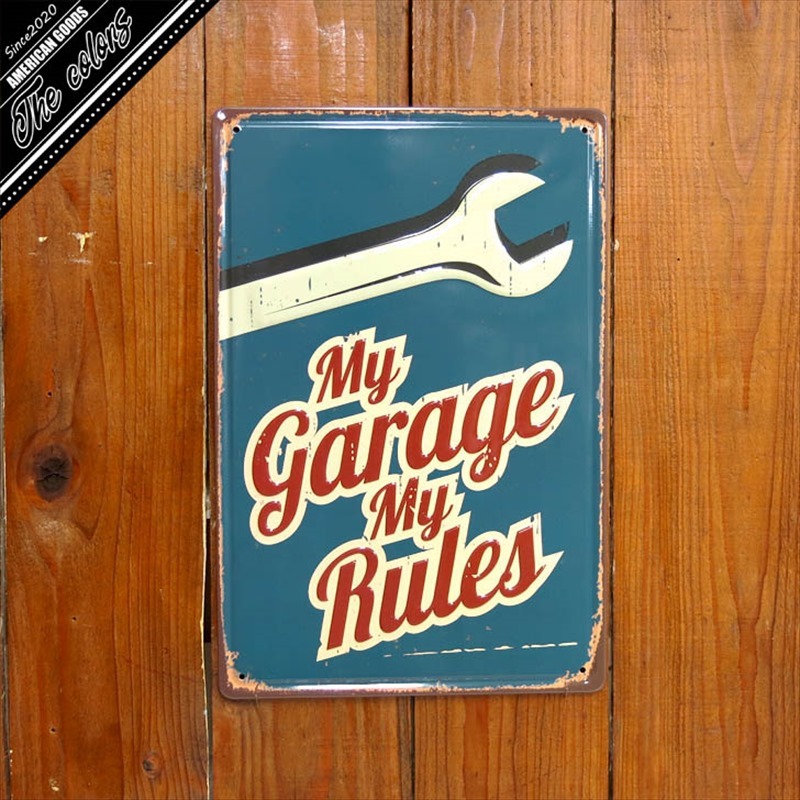 楽天市場】アメリカン雑貨 サインプレート ブリキ看板 ガレージ MY