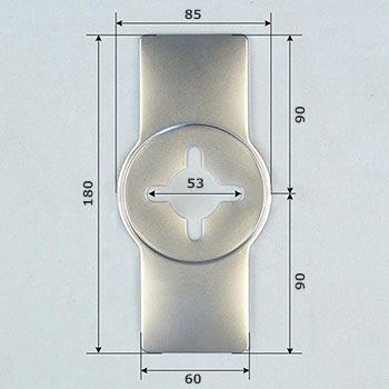 楽天市場】MIWA EHM18 エスカッション 長方形型 シルバー色 握り玉錠