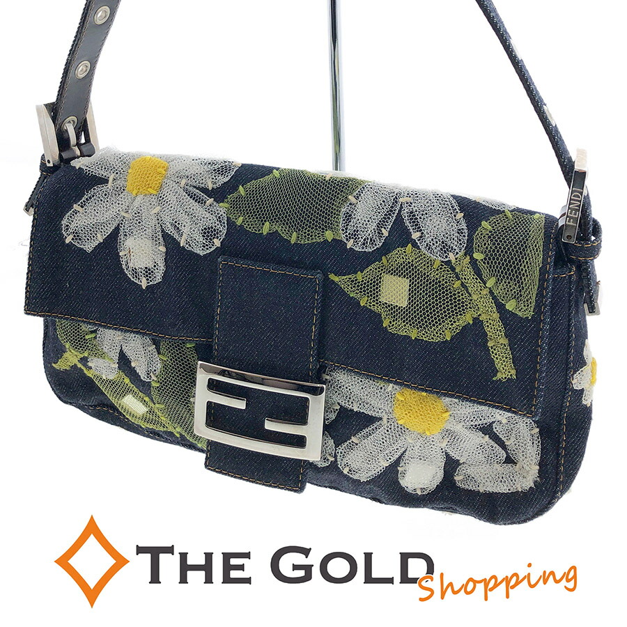 楽天市場】FENDI マンマバケット デニム 花 レース 刺繍 肩掛け ワン