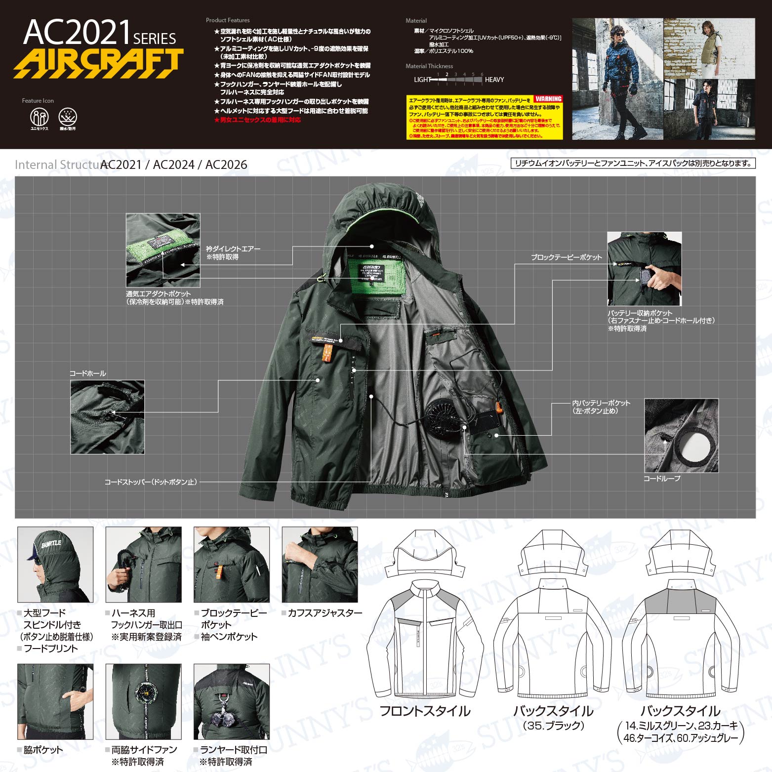 楽天市場】【フルセット】バートル BURTLE 2024 22V サイドファン付き